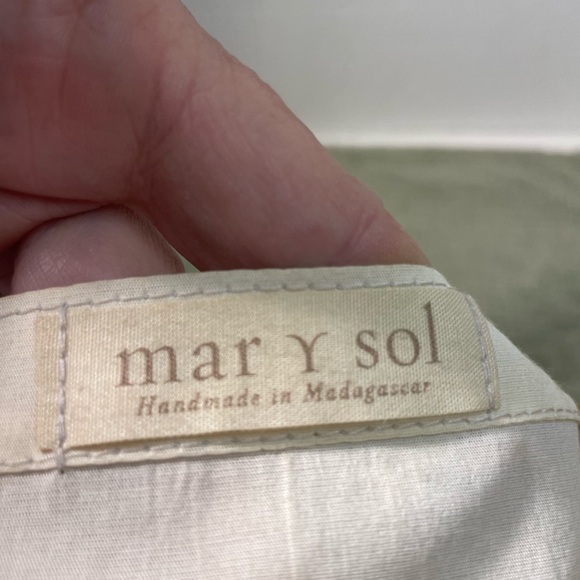 Mar Y Sol Rafia Straw Yellow Floral Bag Spring/Summer - Picture 8 of 9